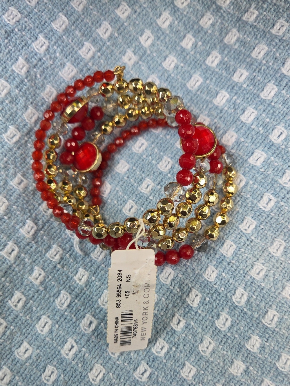 New York & Company Multi-Strand Faceted Beaded Bracelet. NWT.